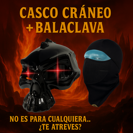🎃 OFERTA - CASCO CRÁNEO + BALACLAVA - ENVIO GRATIS Y PAGO CONTRAENTREGA