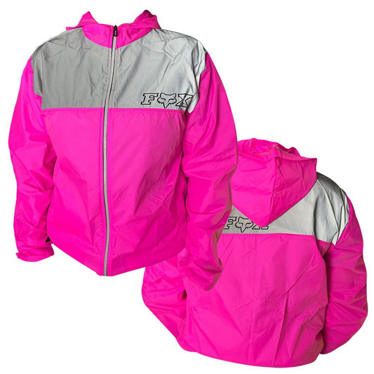 Chaqueta Cortavientos Fox Fucsia Gris